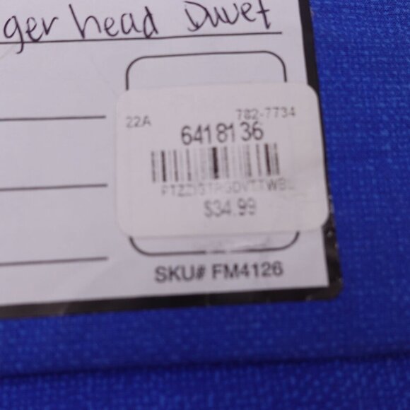 NWT Pottery Barn Kids Zio Ziegler Tiger Head Duvet Cover Twin Size Blue Art - Picture 6 of 6